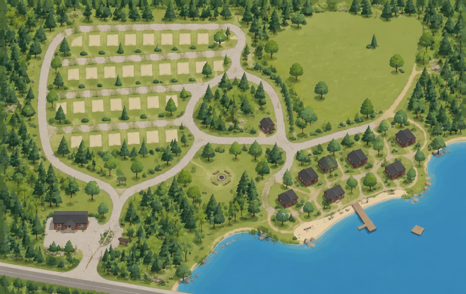 Exempel på campingkarta